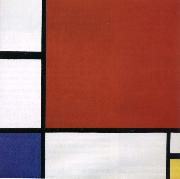 Piet Mondrian Red, blue and yellow composition oil painting artist